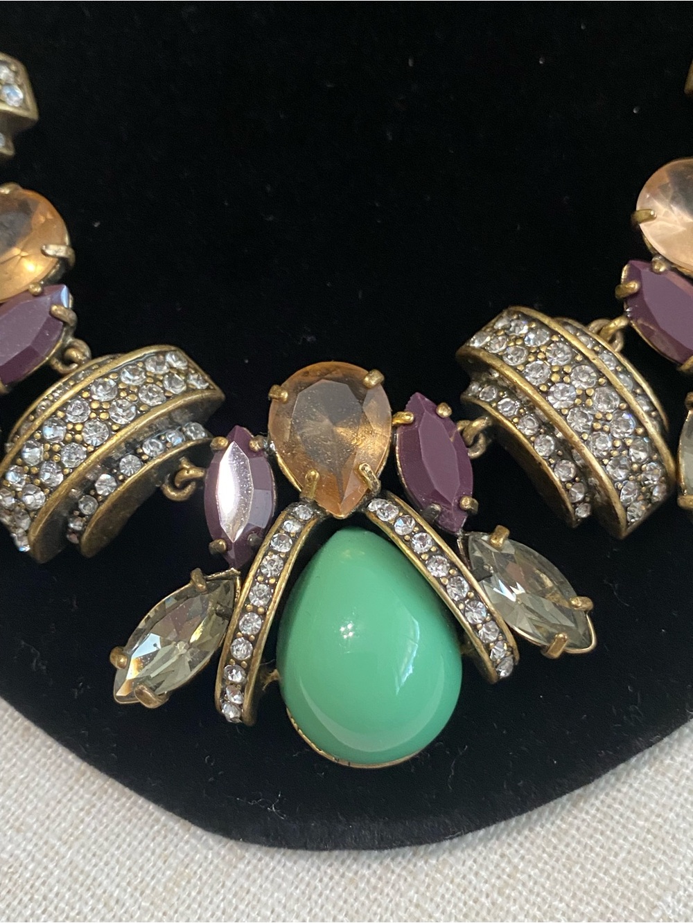 J. Crew Big & Chunky Necklace Vintage Look Runway Collar - Picture 8 of 9
